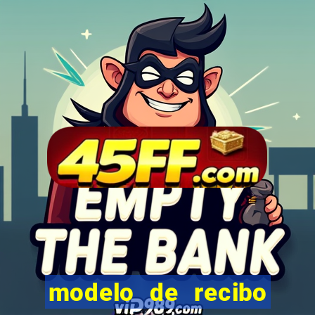 modelo de recibo de pagamento word